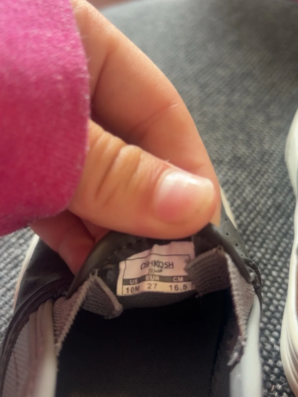 OshKosh B'gosh Gray Slip-On Kids Sneakers with White Sole